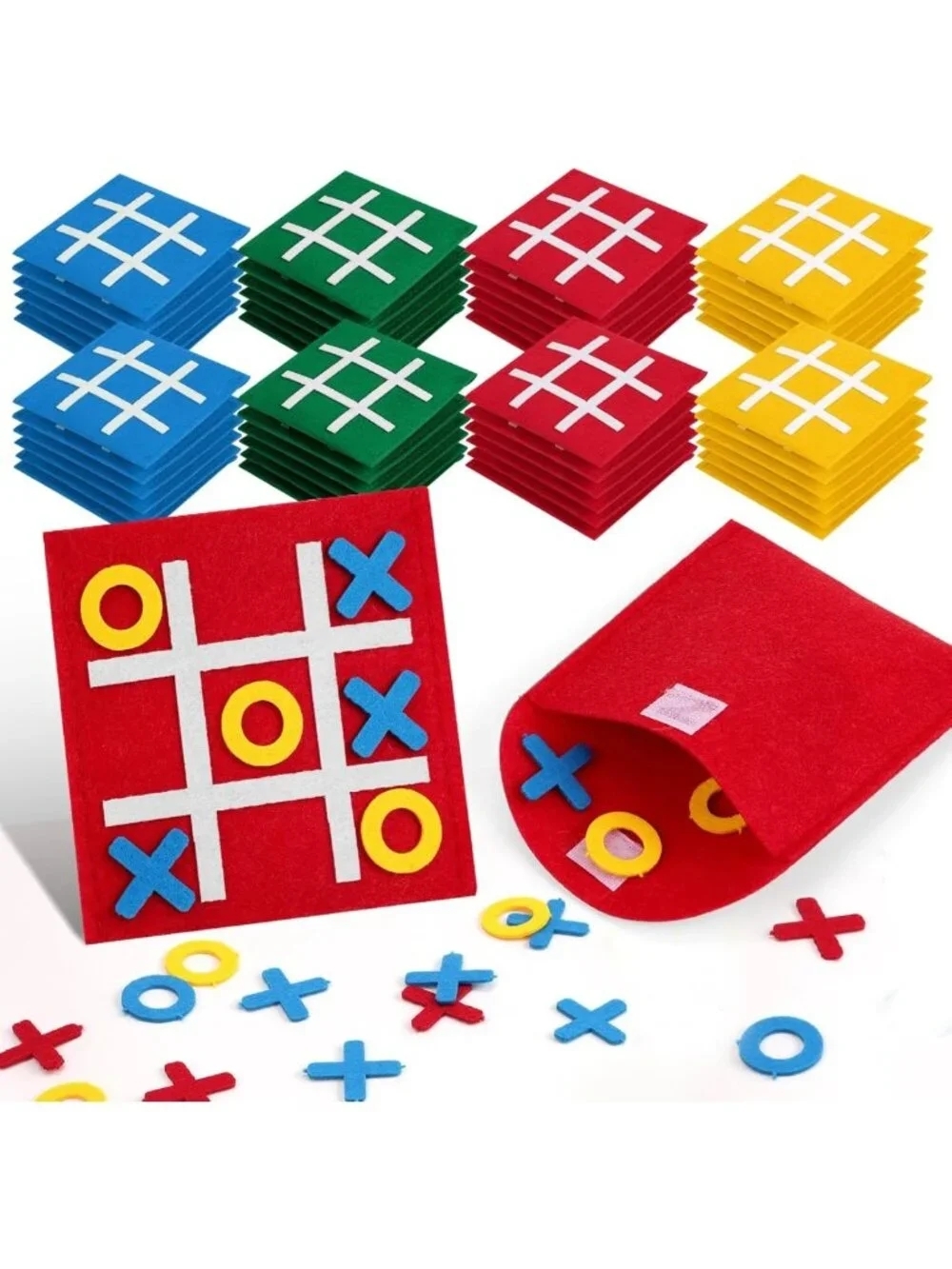 24 Pcs Tic Tac Toe Game Set - Fun Family Board Game, Easter Party Favors